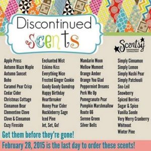 discontinued scentsy bars 2015